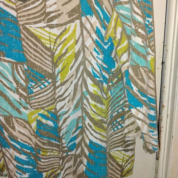 Ruby Rd. Blue and Green Patterned Blouse - Picture 3 of 7